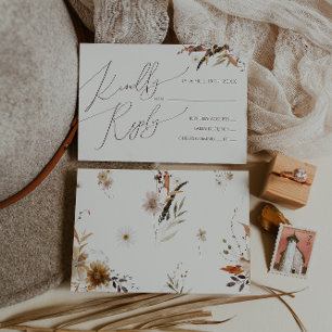 Boho Autumn Wildblomma   Beige OSA kort