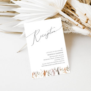 Boho Autumn Wildblomma Bröllopapport Tilläggskort