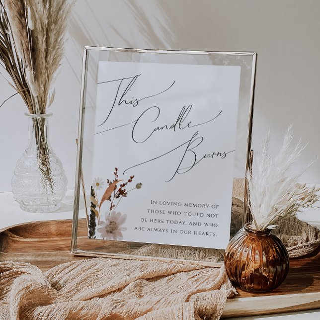 Boho Autumn Wildblomma | Det här ljusbrinnande mär Poster (Skapare uppladdad)