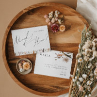 Boho Autumn Wildblomma | Maid of honor-kort