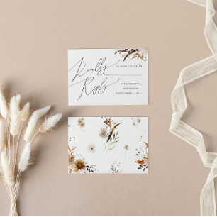 Boho Autumn Wildblomma OSA KORT