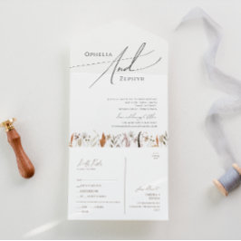 Boho Autumn Wildblomma Simple Avslappnad Seal och