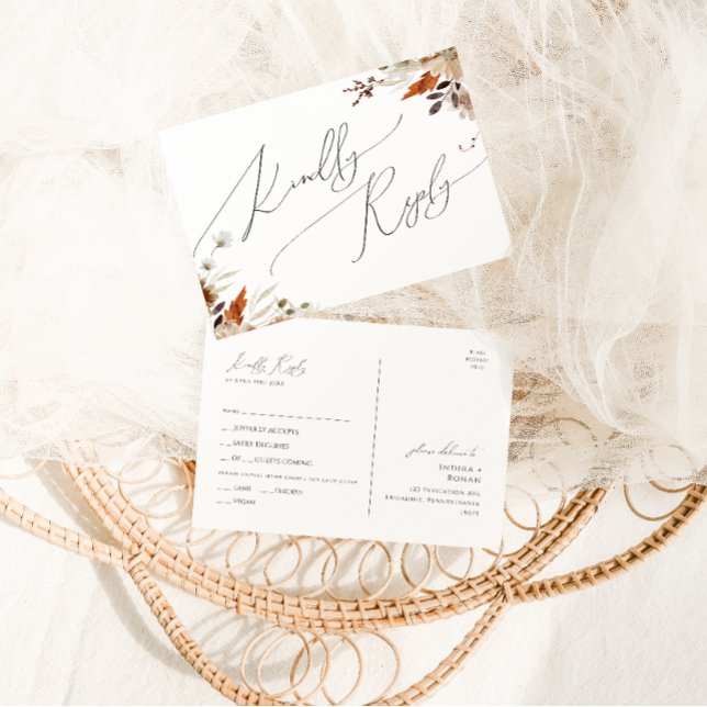 Boho Autumn Wildblomma | Vykort för val av OSA (Skapare uppladdad)