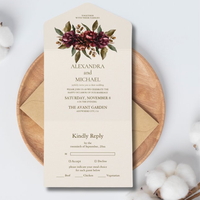 Boho Autumn WildblommBotanical Bröllop (Skapare uppladdad)