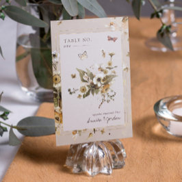Boho Autumn Wildblommor | BRÖLLOP Bordsnummer