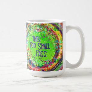 Boho Även detta ska klara av en uppmaning till Grö Kaffemugg