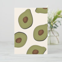 Boho Avocado Mönster Tropical Summer Print