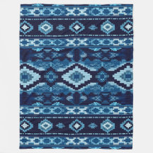 Boho Aztec Blue Knitten Design