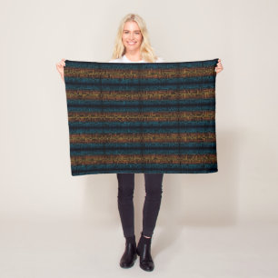 Boho Aztec-randig filt
