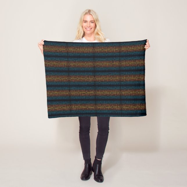 Boho Aztec-randig filt (På plats)