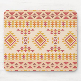 Boho Aztec Tribal Mudcloth på Rosa  + Orange Musmatta