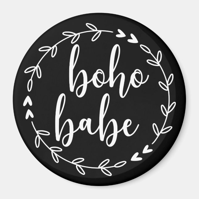 Boho Babe Wandeine White Magnet (Framsidan)