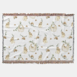 Boho Baby Bibs Rainbows Botanical Grey Mönster Filt