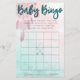 Boho Baby Bingo Flygblad