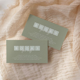 Boho Baby Blocks Gröna Böcker för Bebis Tilläggskort