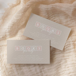 Boho Baby Blocks Rosa Böcker för Bebis Tilläggskort