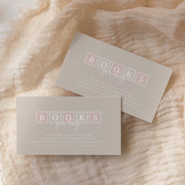 Boho Baby Blocks Rosa Böcker för Bebis Tilläggskort (Skapare uppladdad)