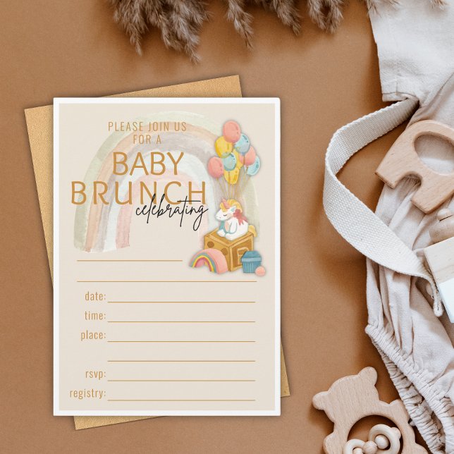 BOHO Baby Brunch | Inbjudan till babyutfyllning (Skapare uppladdad)
