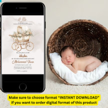 Boho Baby Carriage Aqiqah Unisex Muslim Newborn