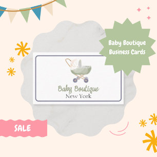 Boho Baby Carriage Boutique New York Visitkort