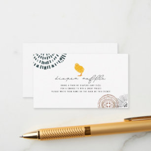 Boho Baby Chick Diaper Raffle Biljett Tilläggskort