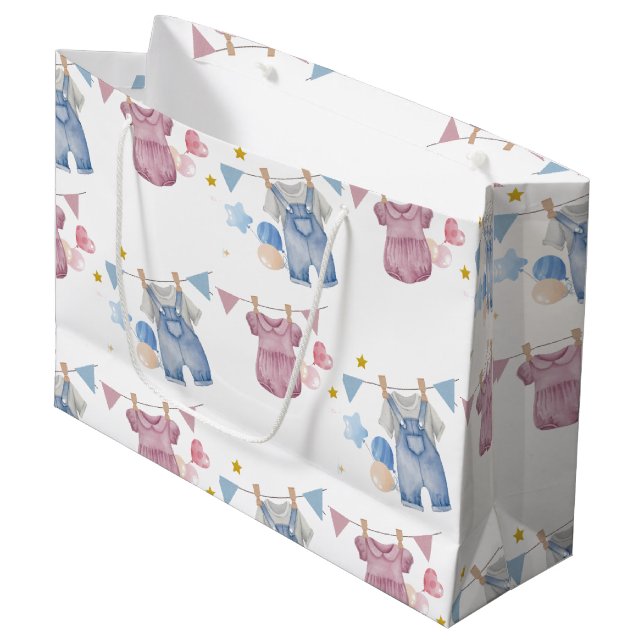 Boho Baby Clotheline Gender Reveal (Framsidan Vinklad)