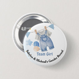 Boho Baby Clotheline Gender Reveal Team Girl Knapp