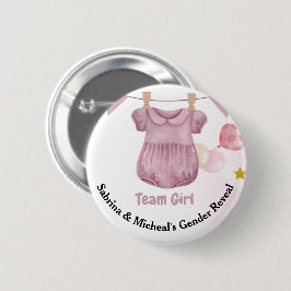 Boho Baby Clotheline Gender Reveal Team Girl Knapp