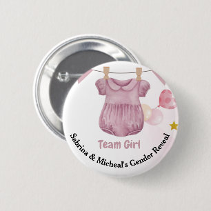 Boho Baby Clotheline Gender Reveal Team Girl Knapp