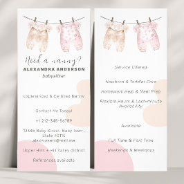 Boho Baby Clothing Watercolor Babyvbarnvakt Reklamkort