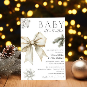 Boho Baby det är kallt ute coquette båge dusch Inbjudningar