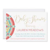 Boho Baby Fiesta Baby Shower-inbjudan