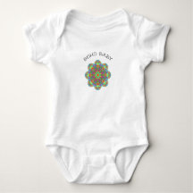 Boho Baby Flower Mandala One Biet Bodykostym