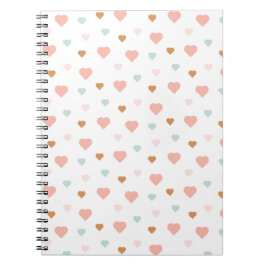 Boho baby girl pastel love hearts anteckningsbok