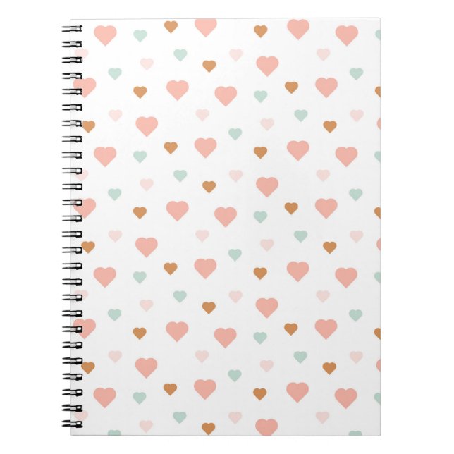 Boho baby girl pastel love hearts anteckningsbok (Framsidan)