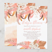 Boho Baby i Bloom Rosa Pampas Grass Baby Shower I