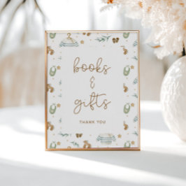 Boho Baby Mönster Baby Shower Bokar Gifts Poster