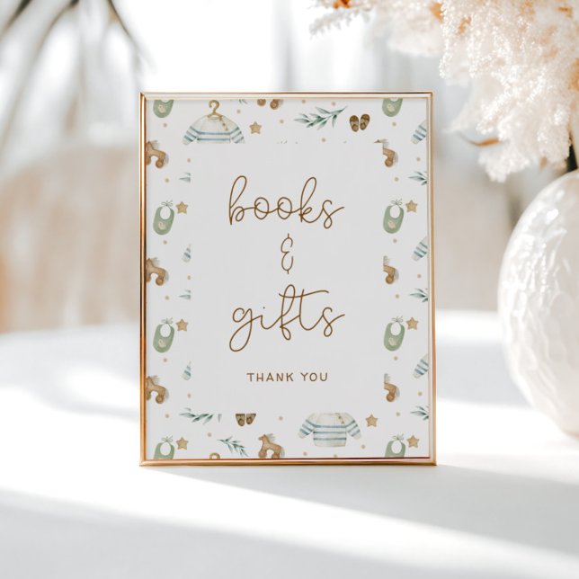 Boho Baby Mönster Baby Shower Bokar Gifts Poster (Skapare uppladdad)