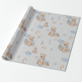 Boho baby nalle Wrapping Papper Presentpapper