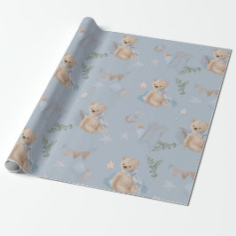 Boho baby nalle Wrapping Papper Presentpapper