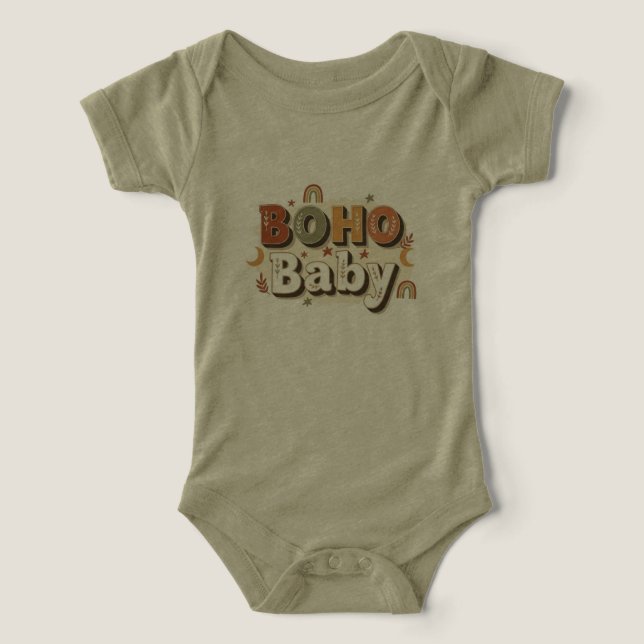 Boho Baby One-piece Top T Shirt (Design Framsida)