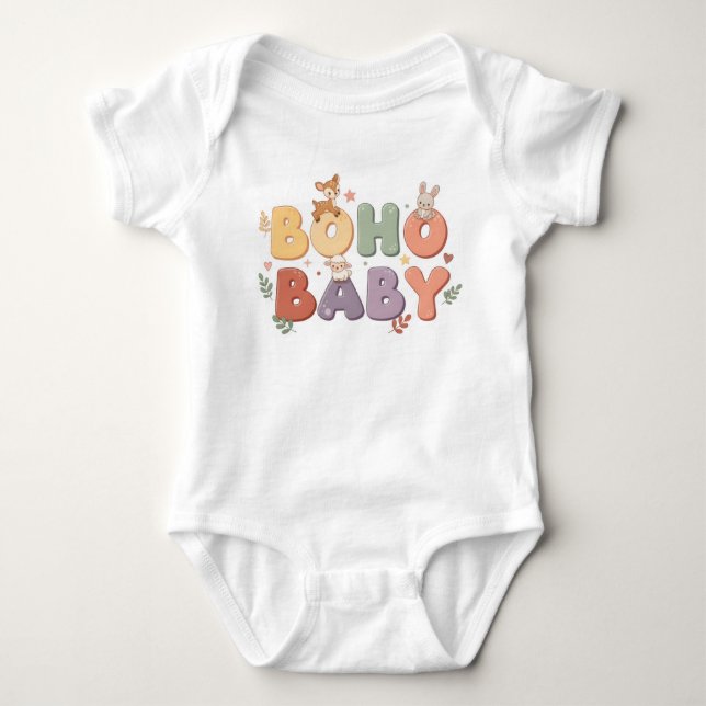 Boho Baby Pastell Endräkt T Shirt (Framsida)