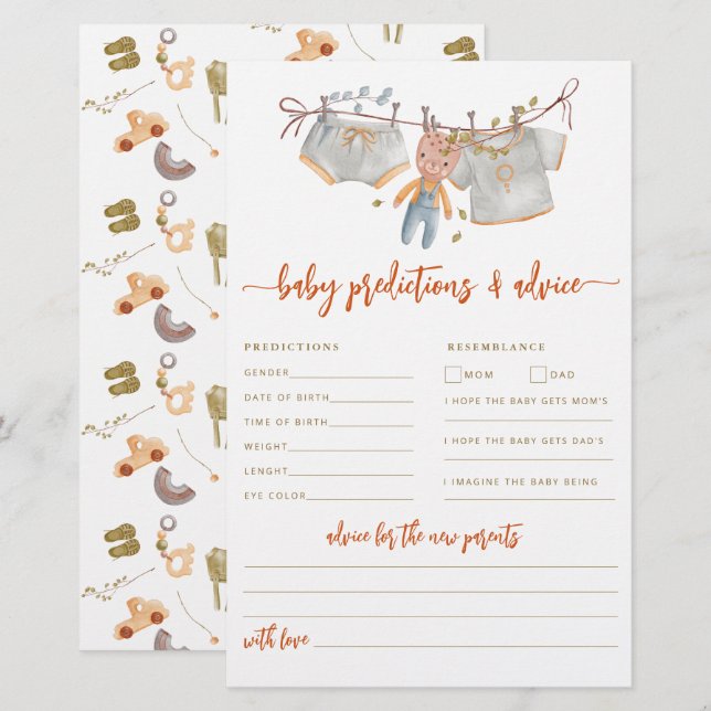 Boho Baby Predictions & Advice (Fram/baksida)