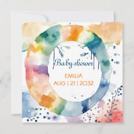 Boho Baby Shower Anpassningsbar Neutralt Bohemian Spara Datumet