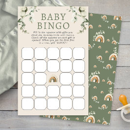 Boho Baby Shower Bingo Spel