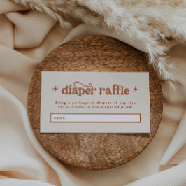 Boho Baby Shower Blöjlotteri Tilläggskort