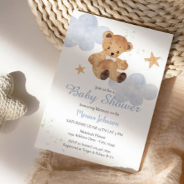 BOHO Baby Shower Boy | Björn och moln Inbjudningar