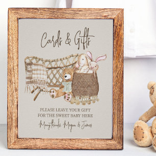 Boho Baby Shower Cards and Gifts Nursery Theme Poster