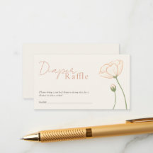 Boho Baby Shower Diaper Raffle Ticket