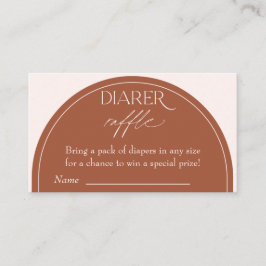 Boho Baby Shower Diaper Raffle Tilläggskort